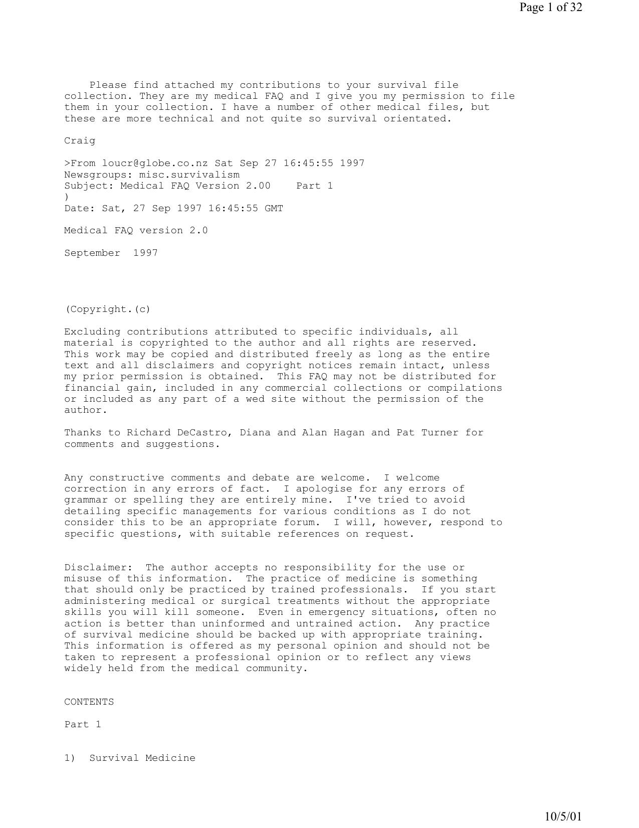 Medical-FAQ-Version-2.00 by Unknown
