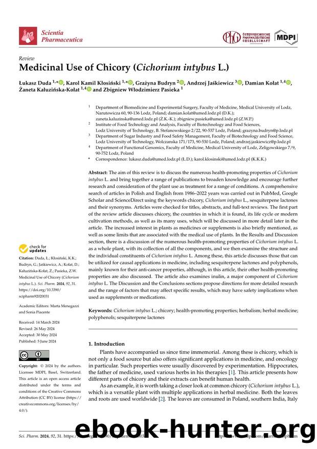 Medicinal Use of Chicory (Cichorium intybus L.) by unknow