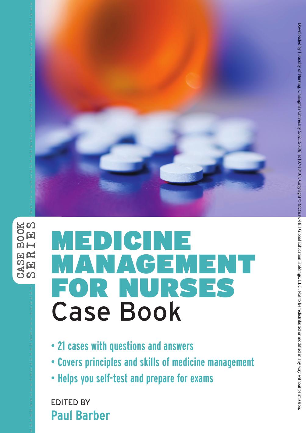 Medicine Management For Nurses: Case Book (Repost) by Unknow