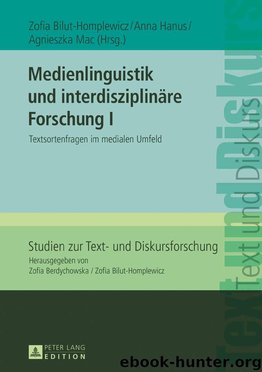 Medienlinguistik und interdisziplinaere Forschung I by agnieszka mac anna hanus zofia bilut-homplewicz
