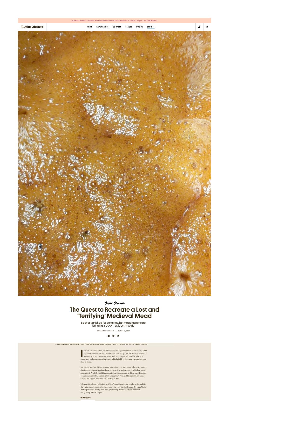 Medieval Bochet Mead Honey Liqueur Recipe Making Cooking 1 by Atlas Obscura