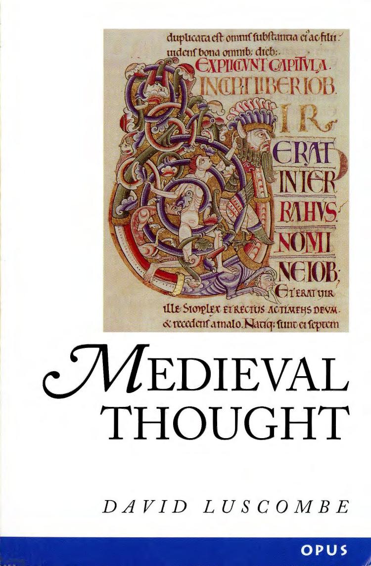 Medieval Thought (History of Western Philosophy) by David Luscombe