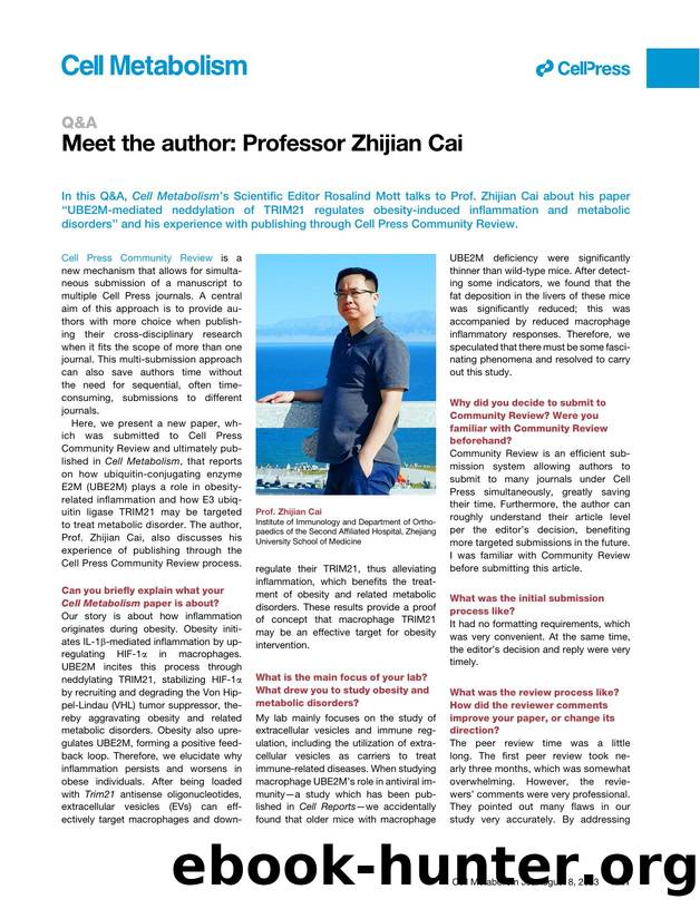 Meet the author: Professor Zhijian Cai by Zhijian Cai