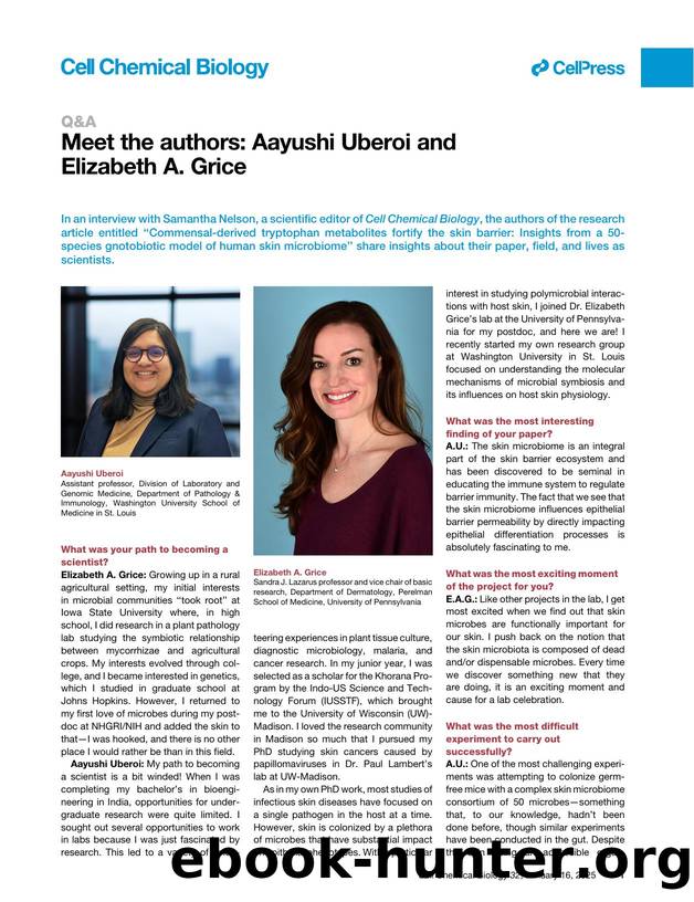 Meet the authors: Aayushi Uberoi and Elizabeth A. Grice by Aayushi Uberoi & Elizabeth A. Grice
