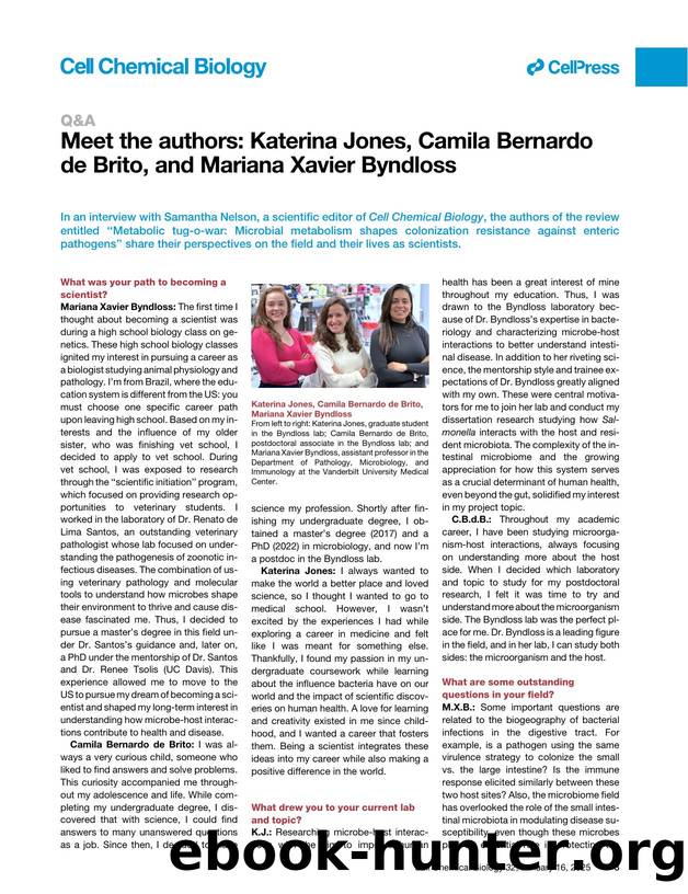 Meet the authors: Katerina Jones, Camila Bernardo de Brito, and Mariana Xavier Byndloss by Katerina Jones & Camila Bernardo de Brito & Mariana Xavier Byndloss