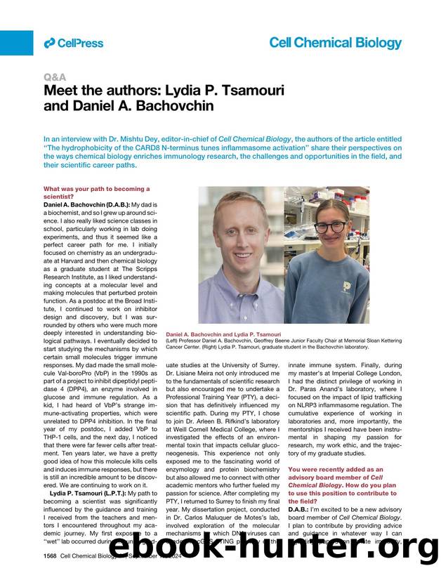 Meet the authors: Lydia P. Tsamouri and Daniel A. Bachovchin by Lydia P. Tsamouri & Daniel A. Bachovchin