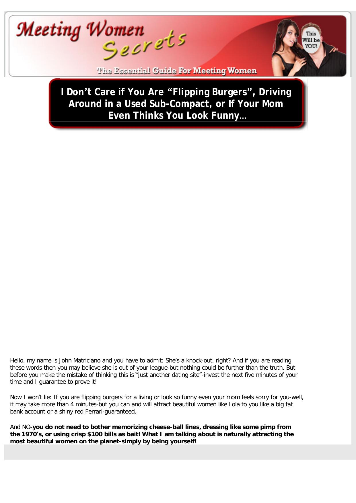 Meeting Women Secrets - Dating Training. by Best of Kuszter's Collection