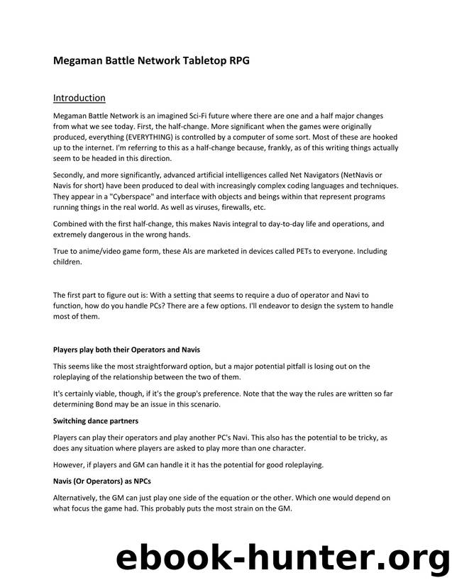 Megaman Battle Network Tabletop RPG by Pika of Dewm