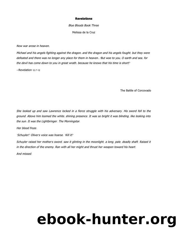 Melissa De La Cruz- Blue Bloods 3 by Revelations