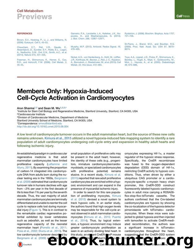 Members Only: Hypoxia-Induced Cell-Cycle Activation in Cardiomyocytes by Arun Sharma & Sean M. Wu