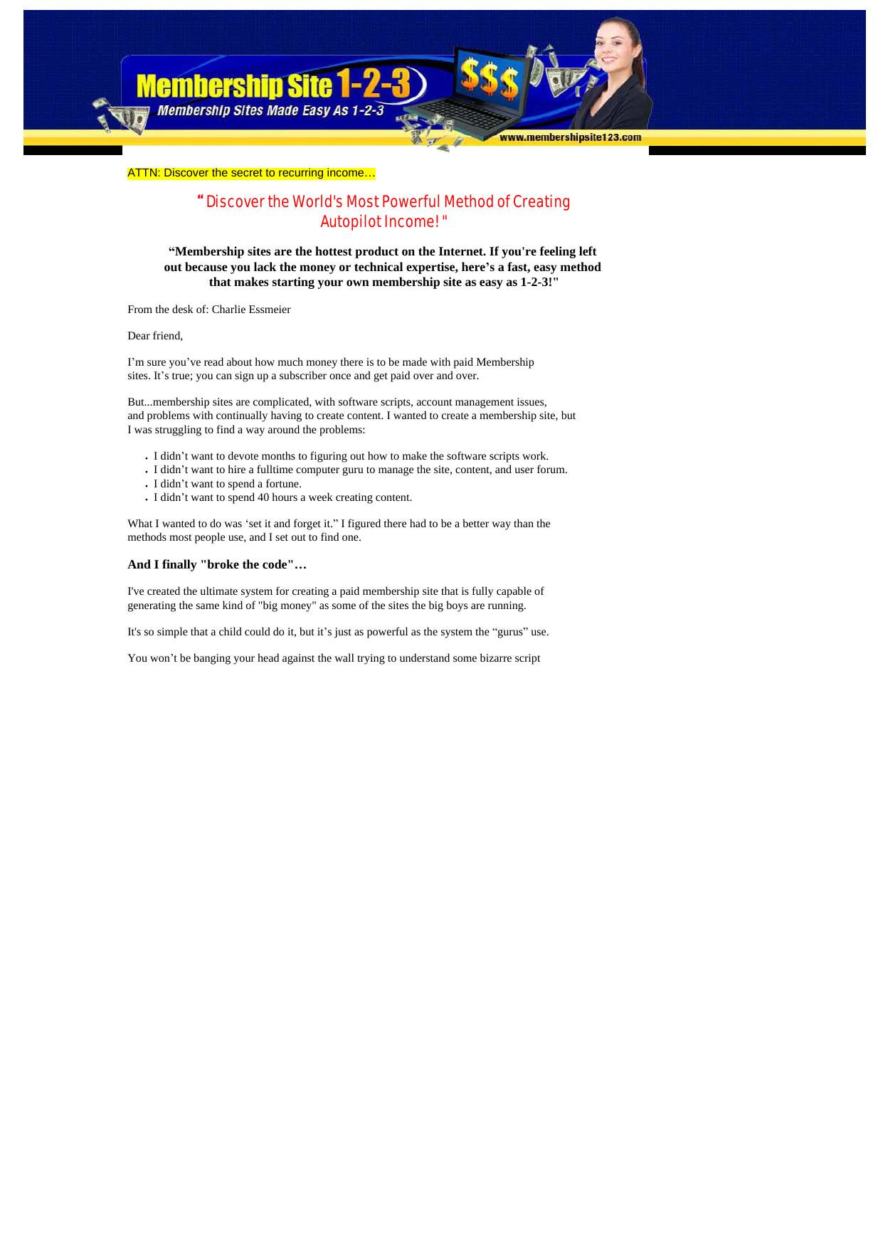 Membership Site 1-2-3. by Best of Kuszter's Collection