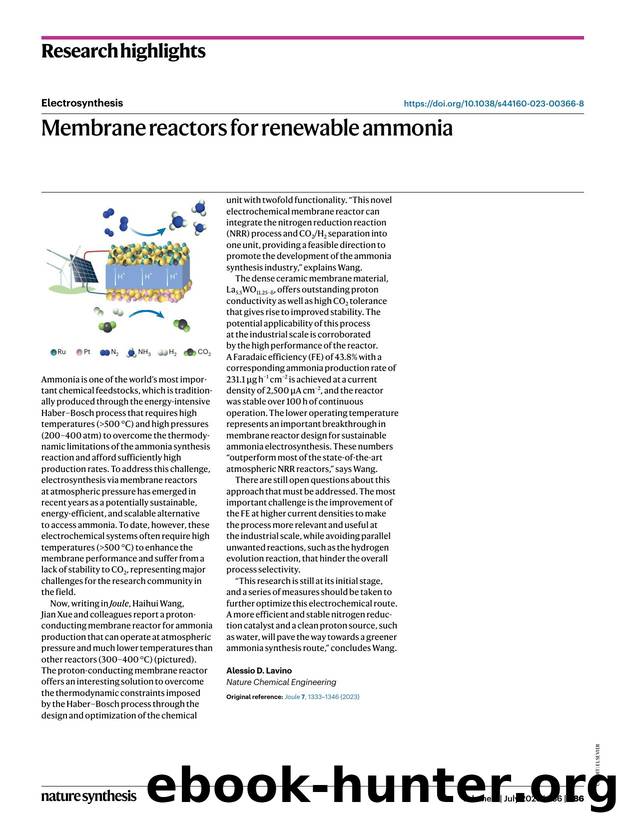 Membrane reactors for renewable ammonia by Alessio D. Lavino