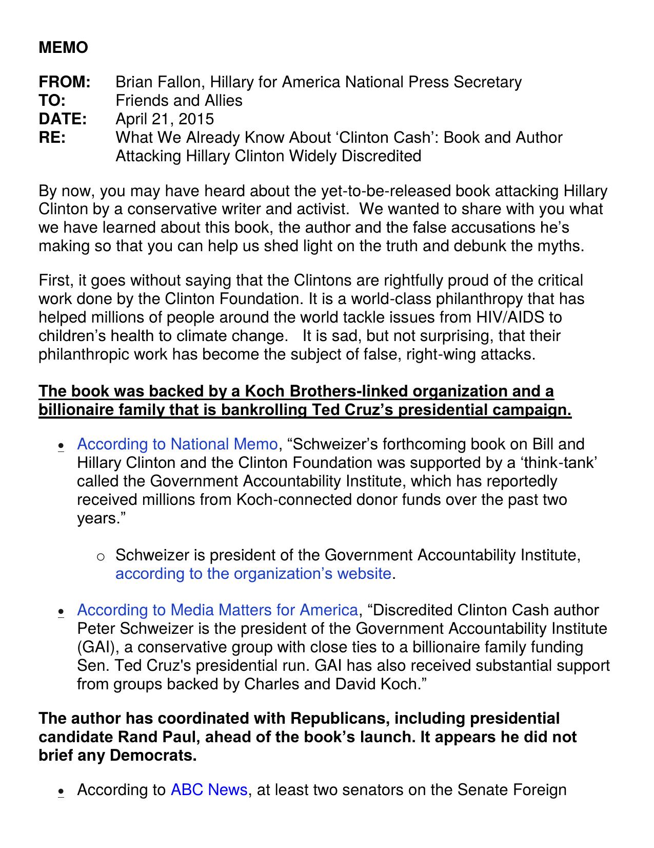 Memo by Book Update
