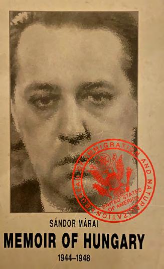 Memoir of Hungary, 1944-1948 by Sándor Márai