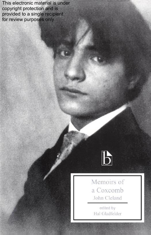 Memoirs of a Coxcomb by John Cleland Hal Gladfelder