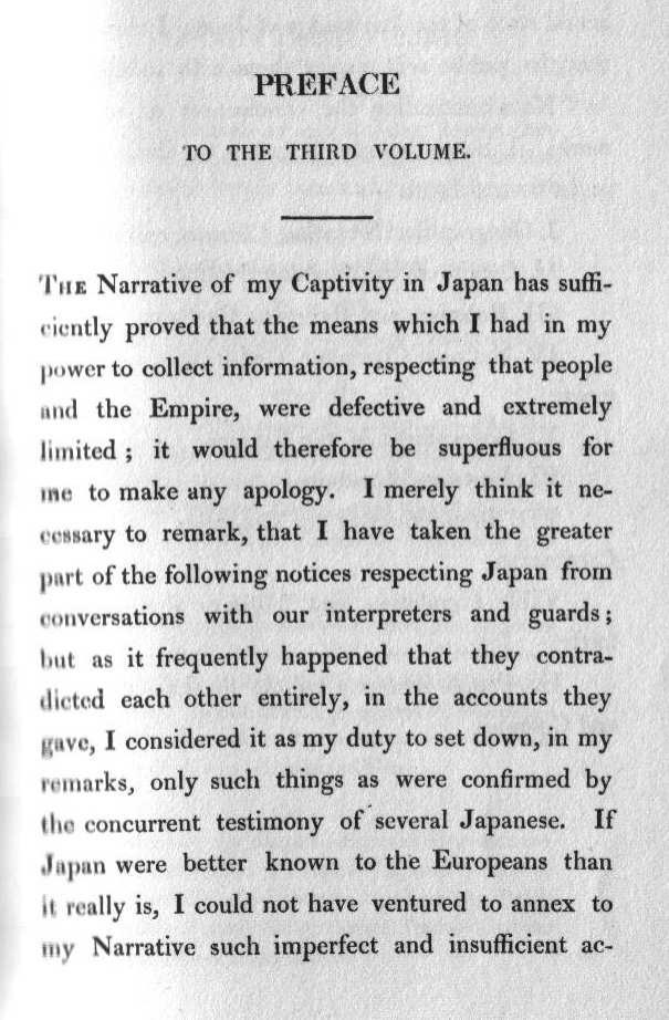 Memoirs of a captivity in Japan 1811-1813 Vol III by Unknown
