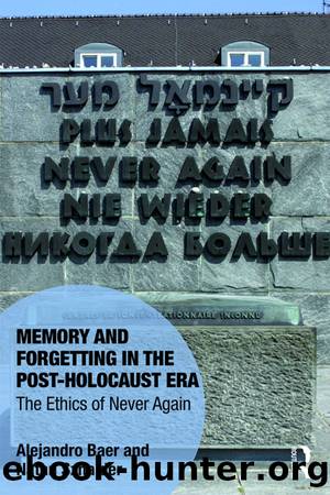 Memory and Forgetting in the Post-Holocaust Era by Alejandro Baer Natan Sznaider