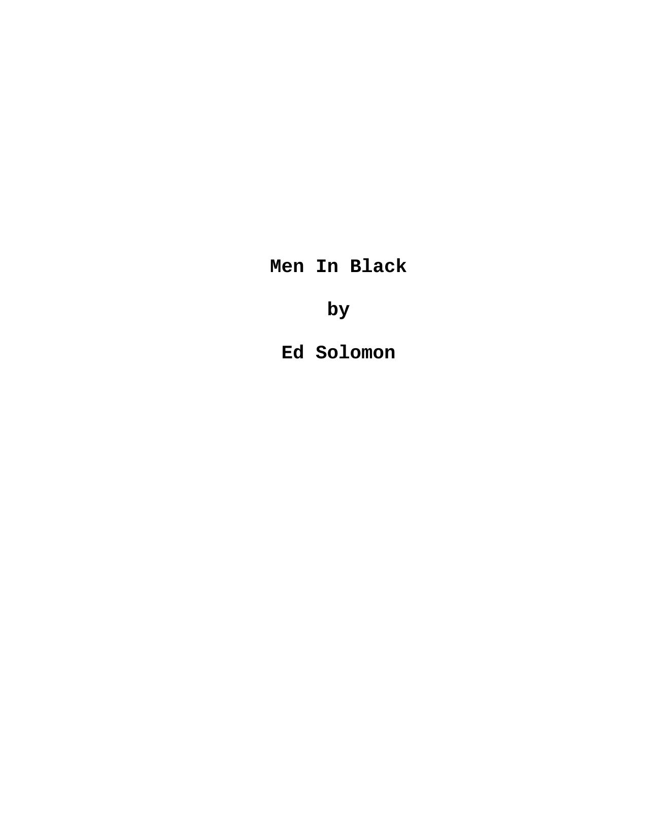 Men In Black by Ed Solomon