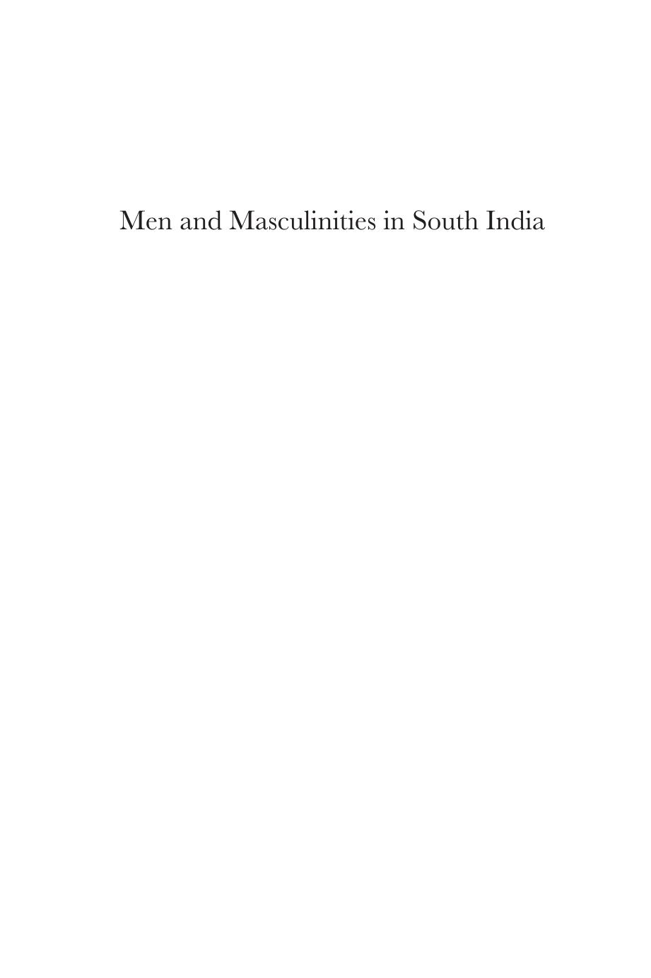 Men and Masculinities in South India by Caroline Osella & Filippo Osella