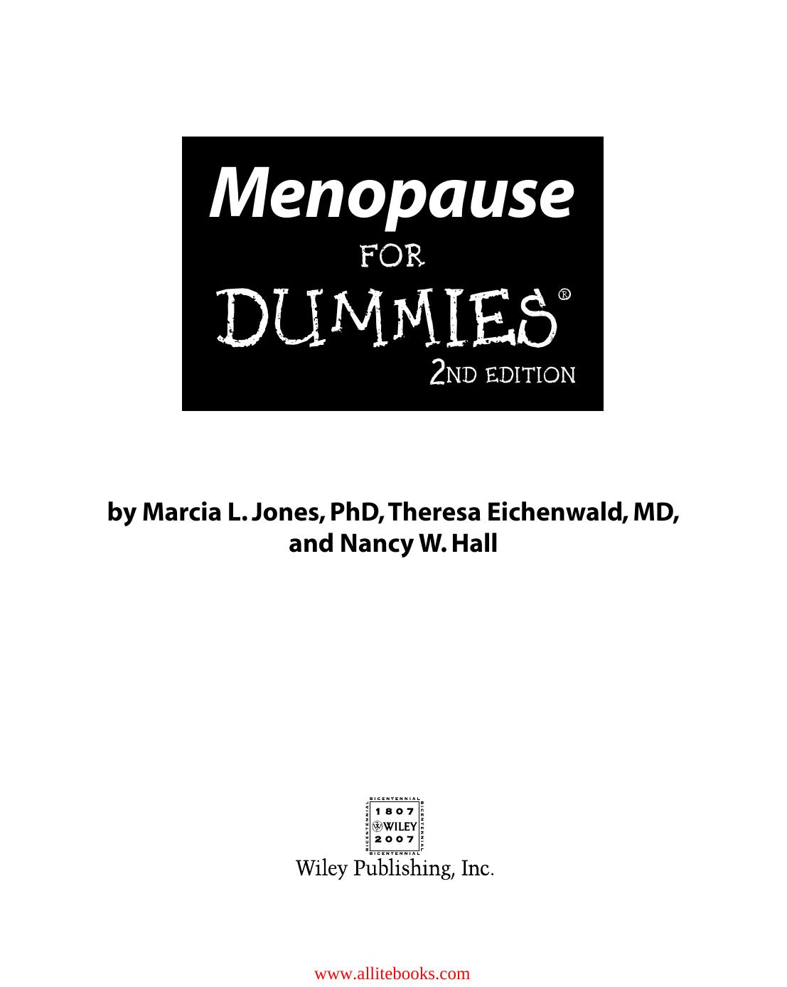Menopause For Dummies, 2nd edition by Unknow