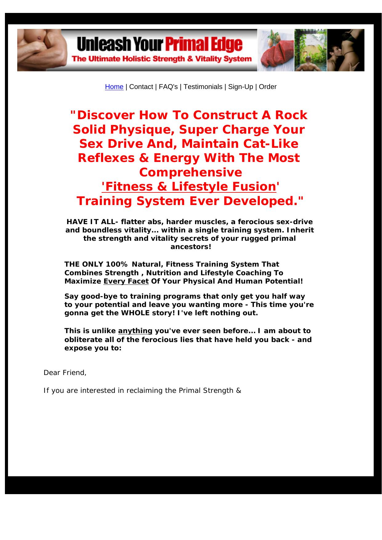 Mens Natural Health And Fitness Progam. by Best of Kuszter's Collection