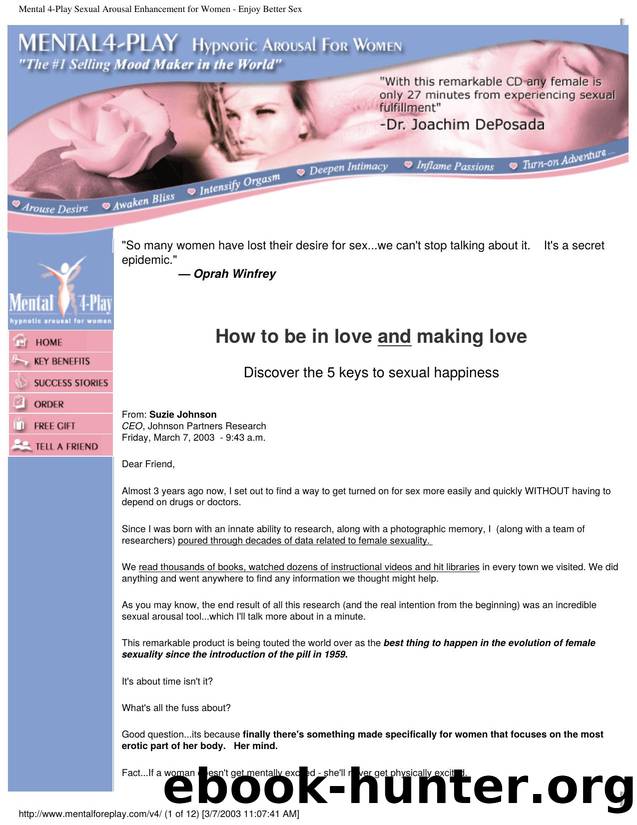 Mental 4-Play Sexual Arousal Enhancement for Women - Enjoy Better Sex by Induce Female Orgasm (mental foreplay)