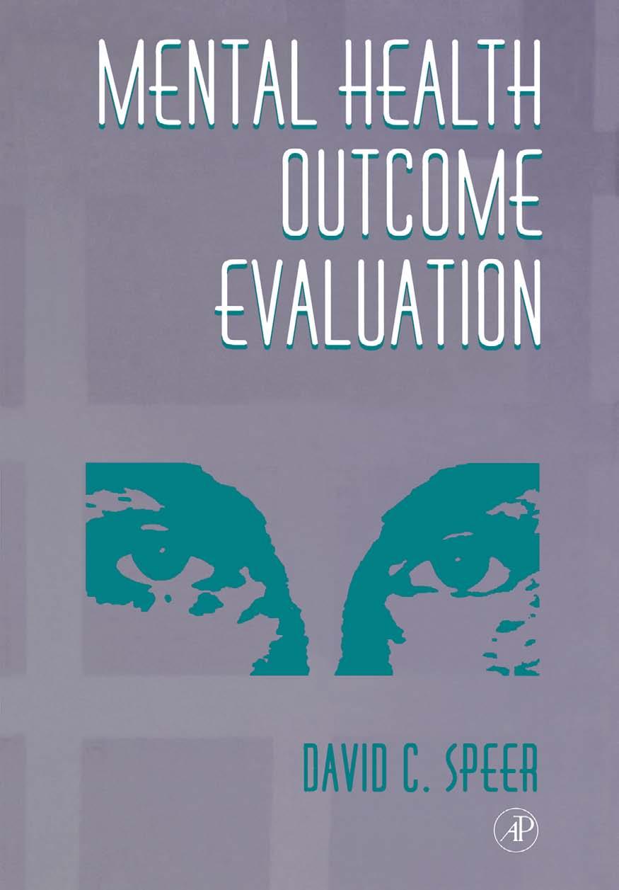 Mental Health Outcome Evaluation by David C. Speer