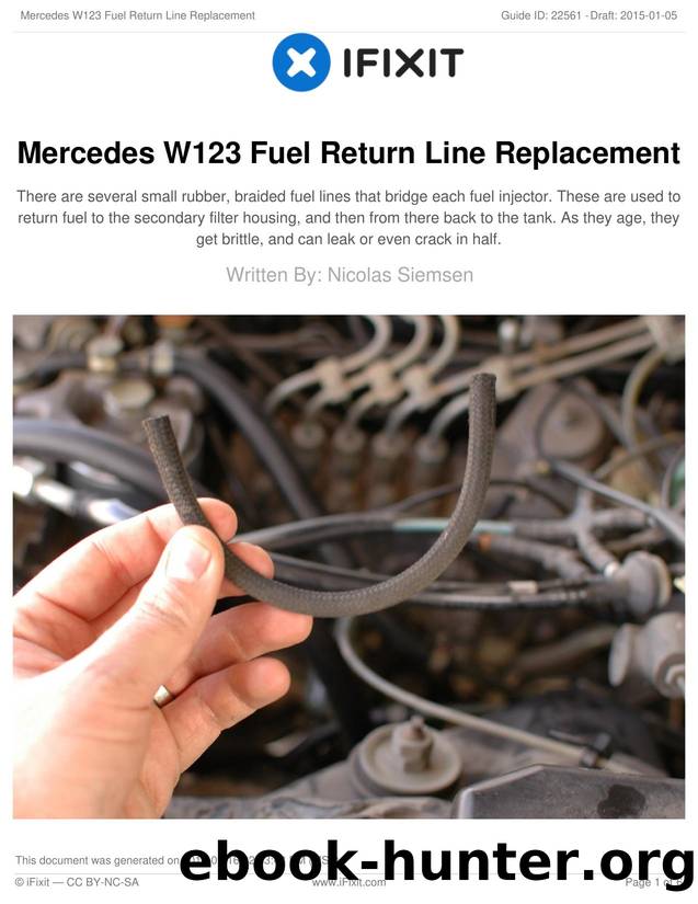 Mercedes W123 Fuel Return Line Replacement by Unknown