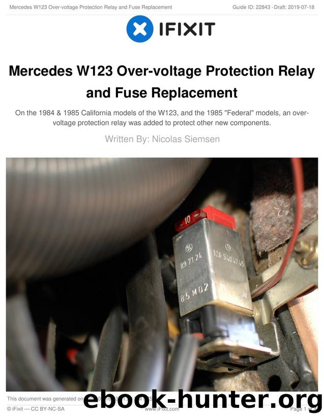Mercedes W123 Over-voltage Protection Relay and Fuse Replacement by Unknown
