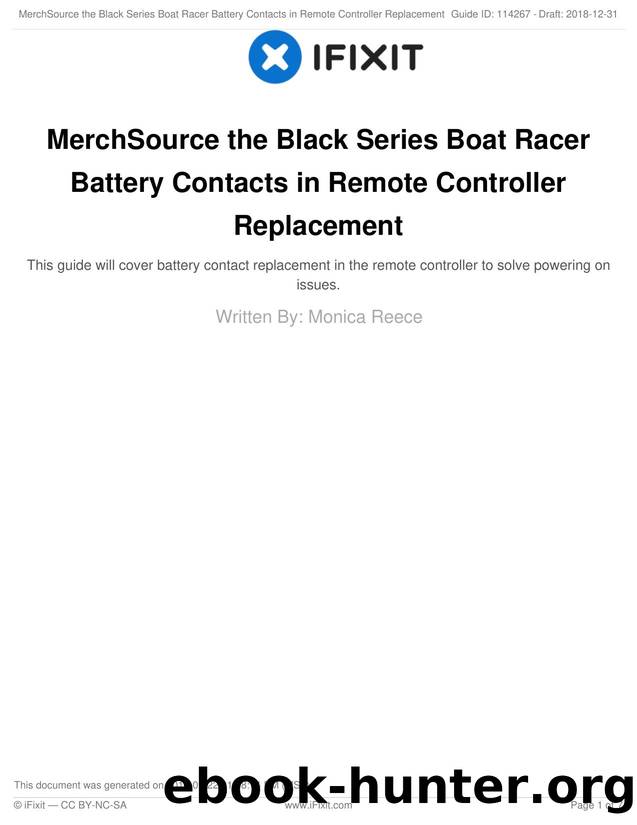 MerchSource the Black Series Boat Racer Battery Contacts in Remote Controller Replacement by Unknown