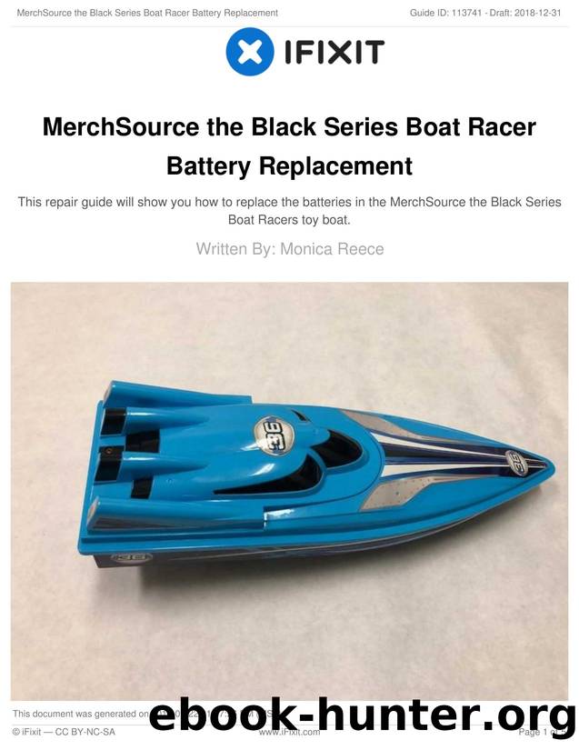 MerchSource the Black Series Boat Racer Battery Replacement by Unknown