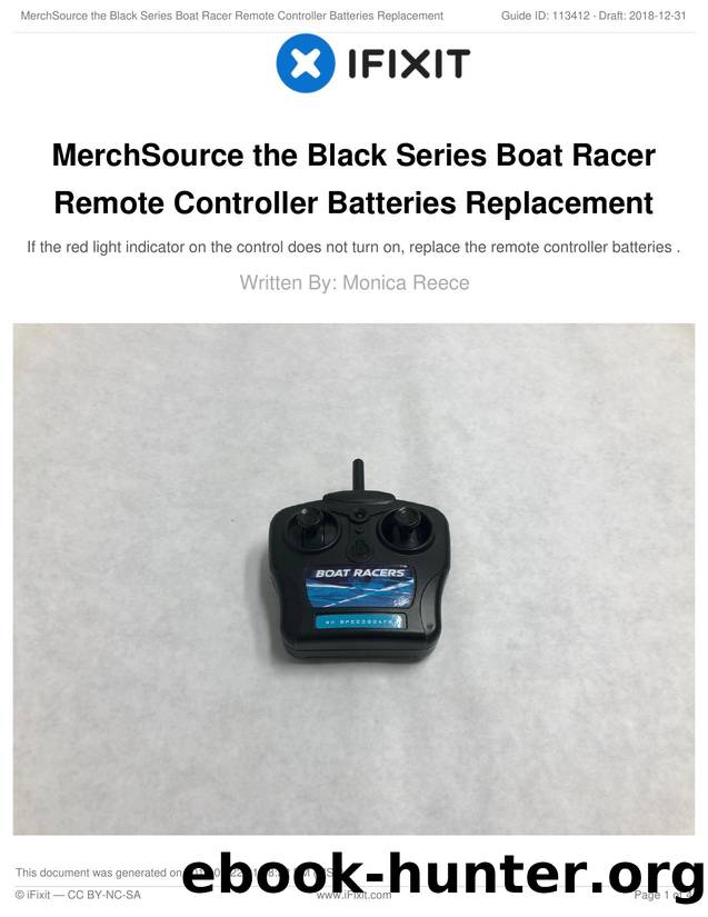 MerchSource the Black Series Boat Racer Remote Controller Batteries Replacement by Unknown