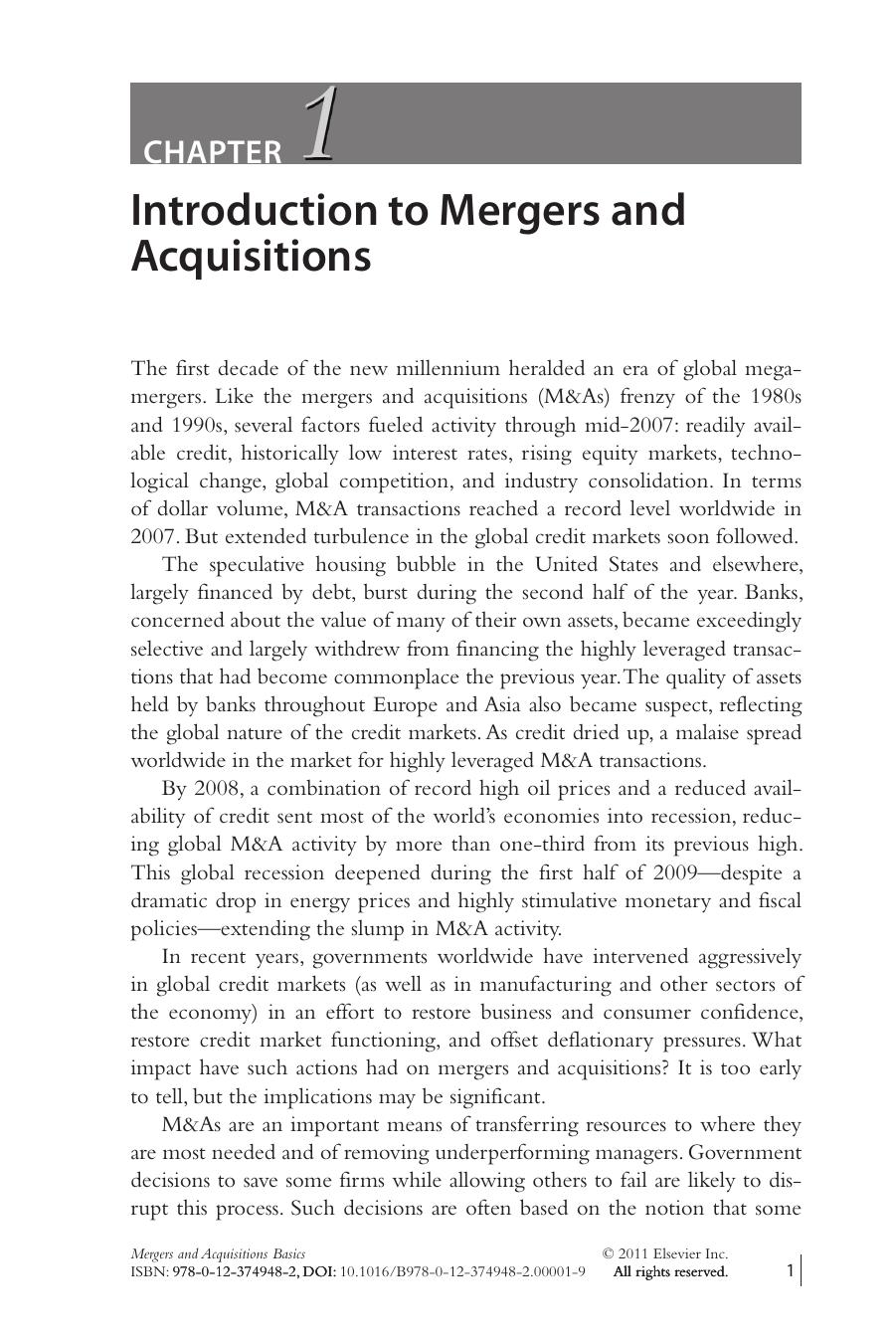Mergers and Acquisitions Basics. All You Need To Know by Donald DePamphilis (Auth.)