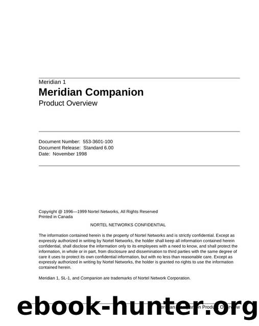 Meridian Companion Product Overview by Unknown