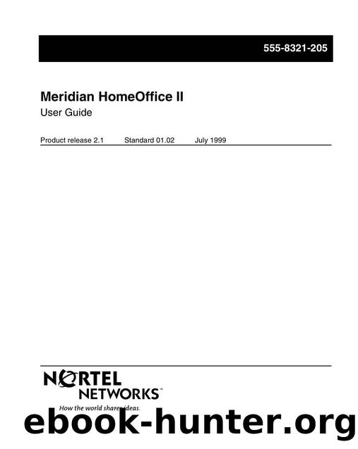 Meridian HomeOffice II User Guide by Unknown