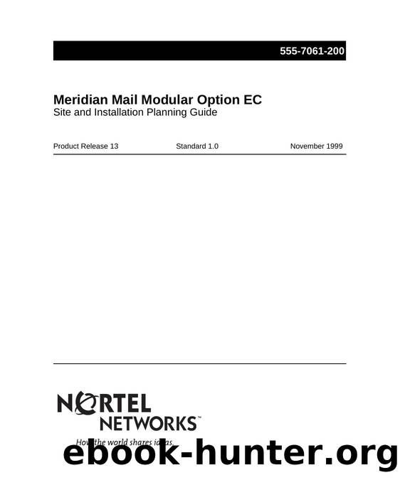 Meridian Mail Modular Option EC Site and Installation Planning Guide by Unknown