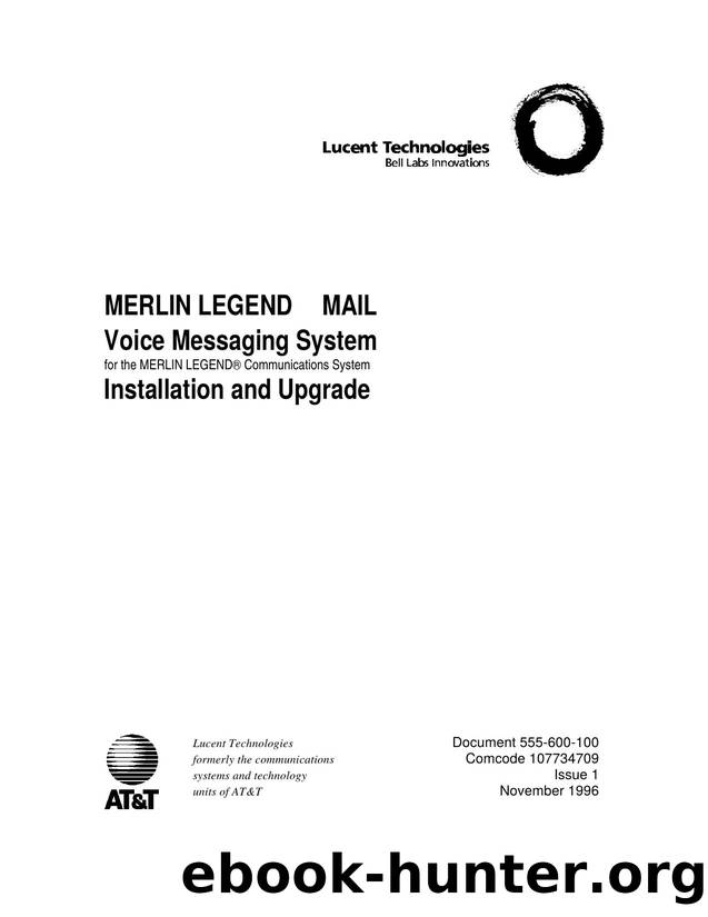 Merlin Legend Mail Installation and Upgrade Supplement to 585-320-1 by EZ Manuals