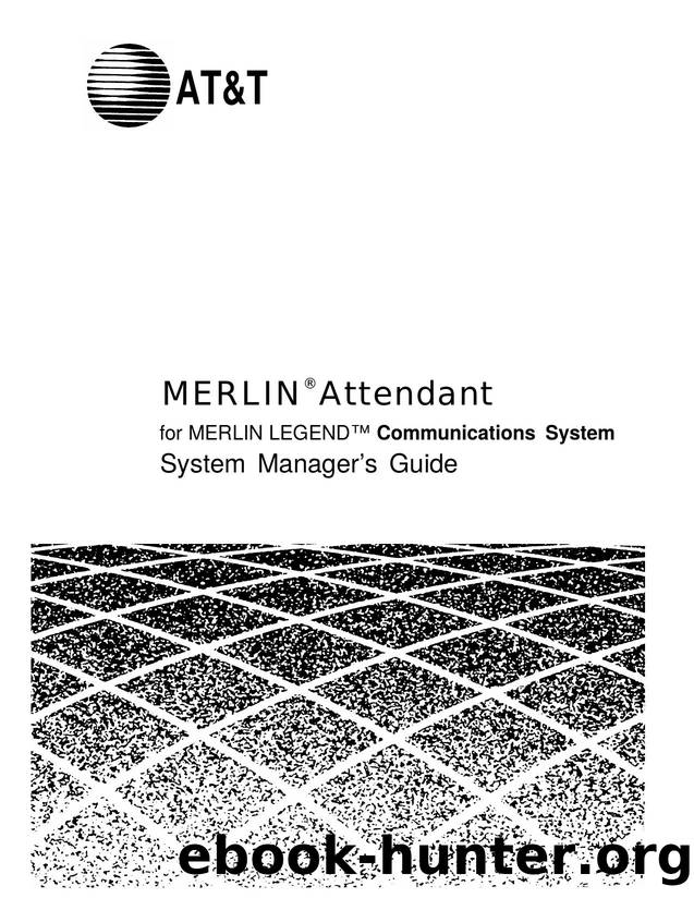Merlin Legend Merlin Attendant System Manager Guide by EZ Manuals