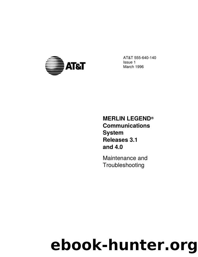 Merlin Legend R3-1 & R4-0 Maintenance and Troubleshooting by EZ Manuals