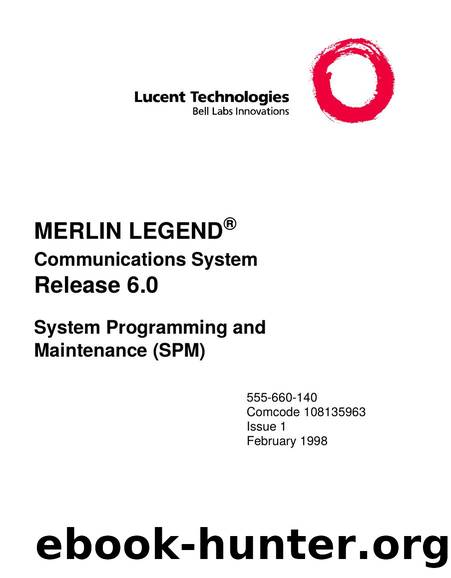 Merlin Legend R6-0 System Programming and Maintenance SPM by EZ Manuals
