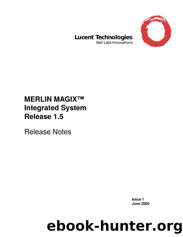 Merlin Magix R 1-5 Integrated System Release Notes by EZ Manuals