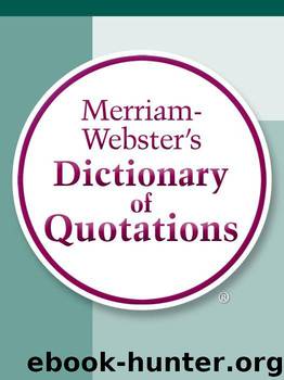 Merriam-Webster's Dictionary of Quotations by Merriam-Webster