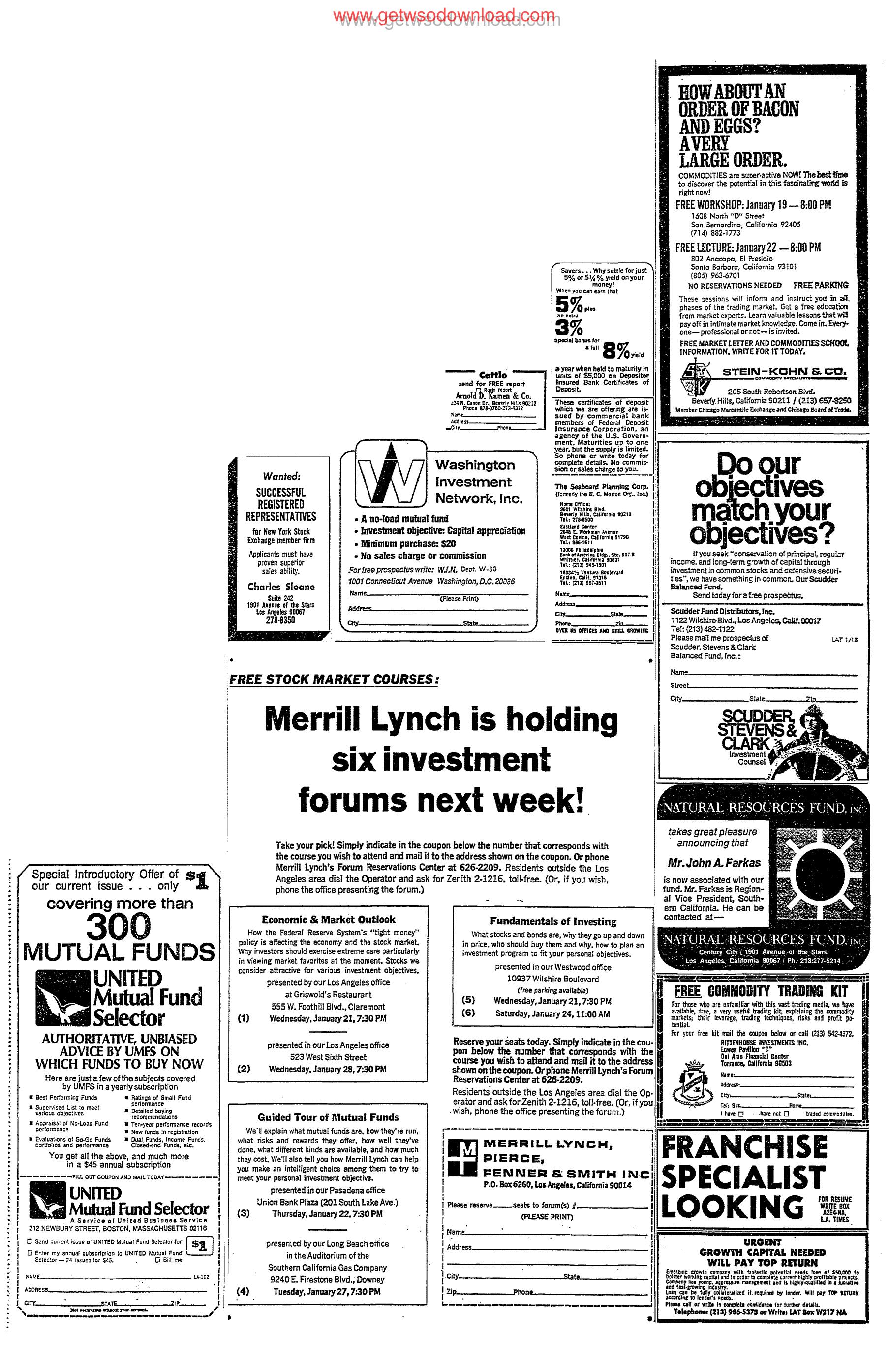 Merrill Lynch is holding six investment forums next week by Unknown
