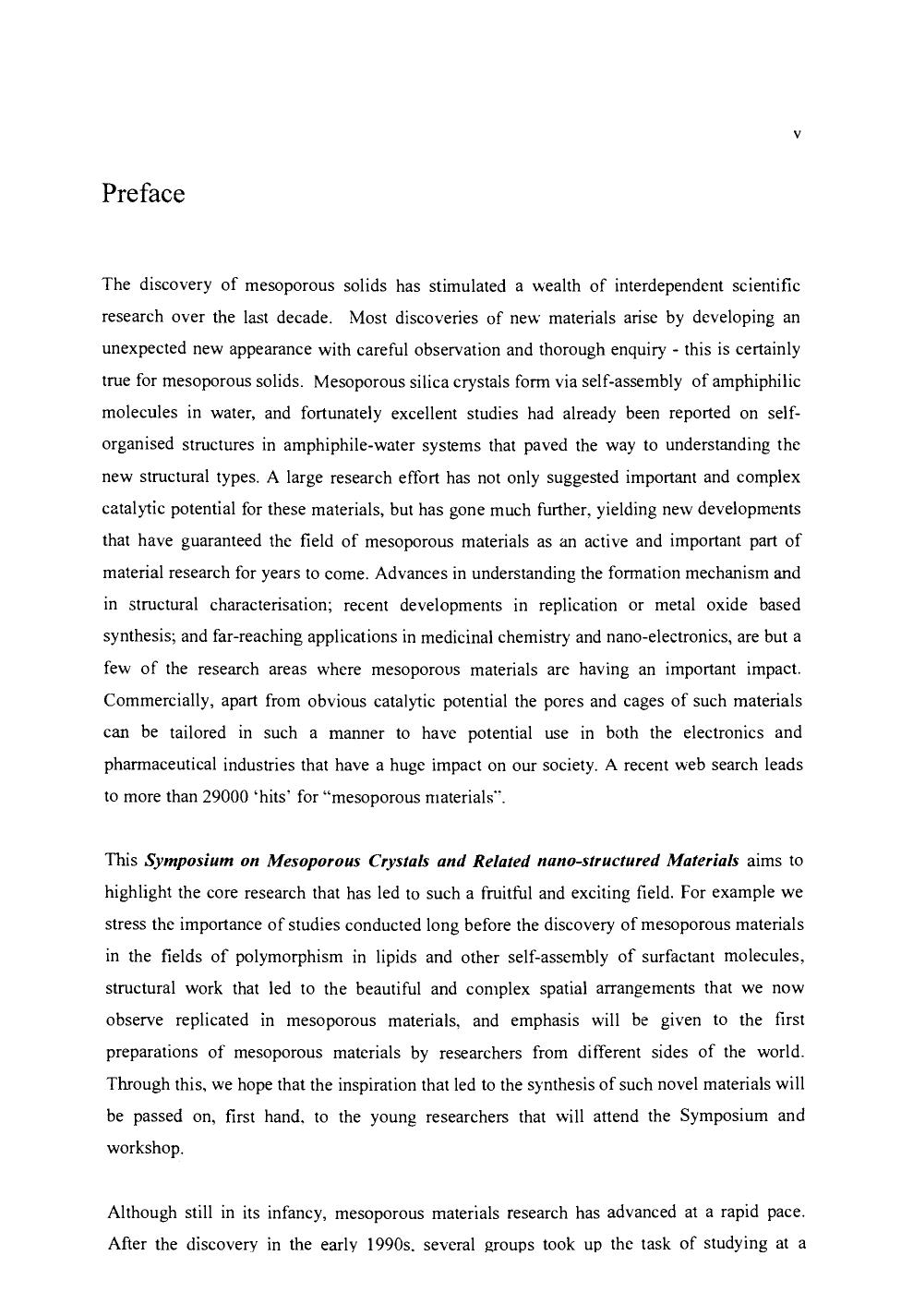 Mesoporous Crystals and Related Nano-Structured Materials, Proceedings of the Meeting on Mesoporous Crystals and Related Nano-Structured Materials by Osamu Terasaki (Eds.)