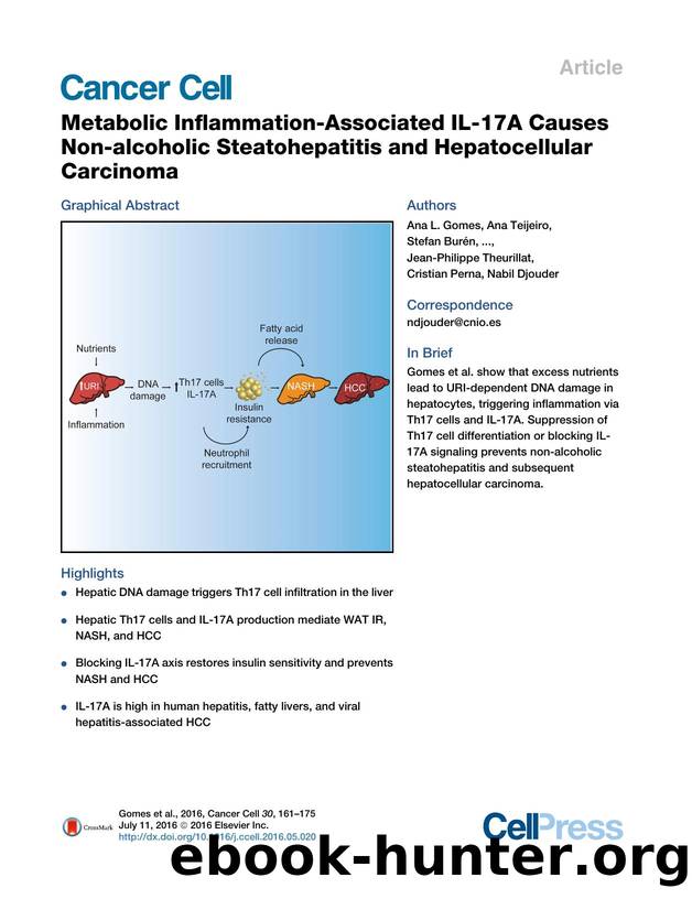 Metabolic Inflammation-Associated IL-17A Causes Non-alcoholic Steatohepatitis and Hepatocellular Carcinoma by unknow