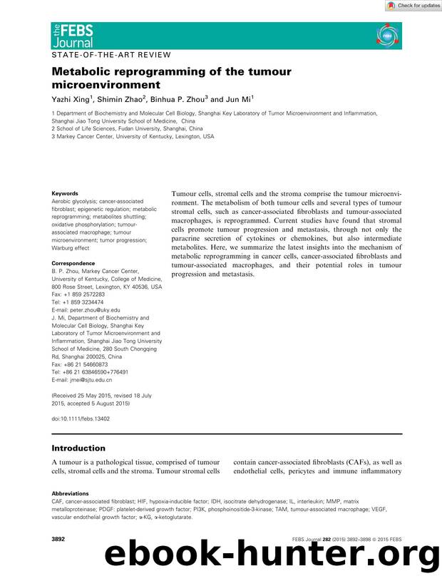 Metabolic reprogramming of the tumour microenvironment by Unknown