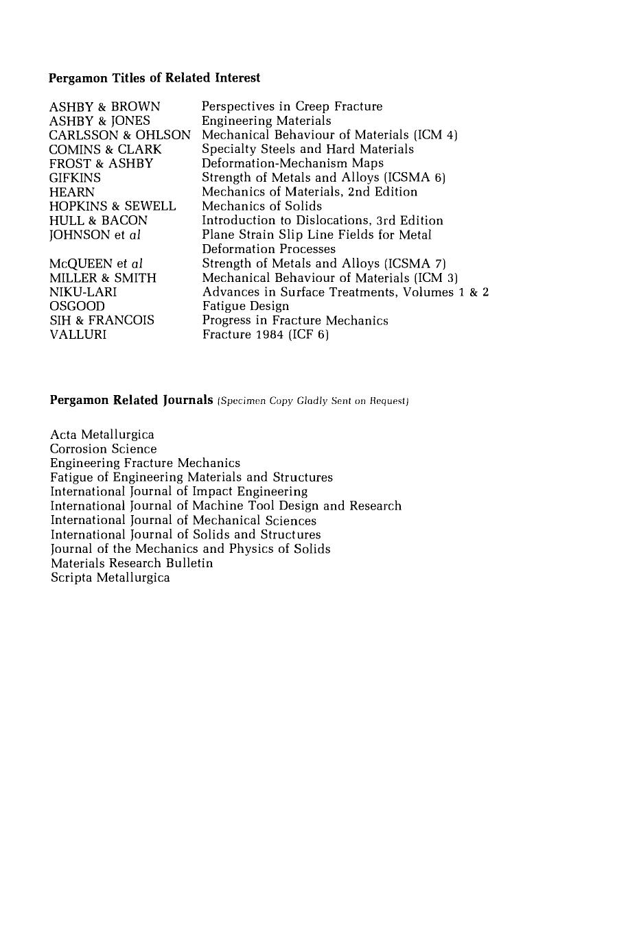 Metal Forming and Impact Mechanics. William Johnson Commemorative Volume by S. R. Reid (Eds.)