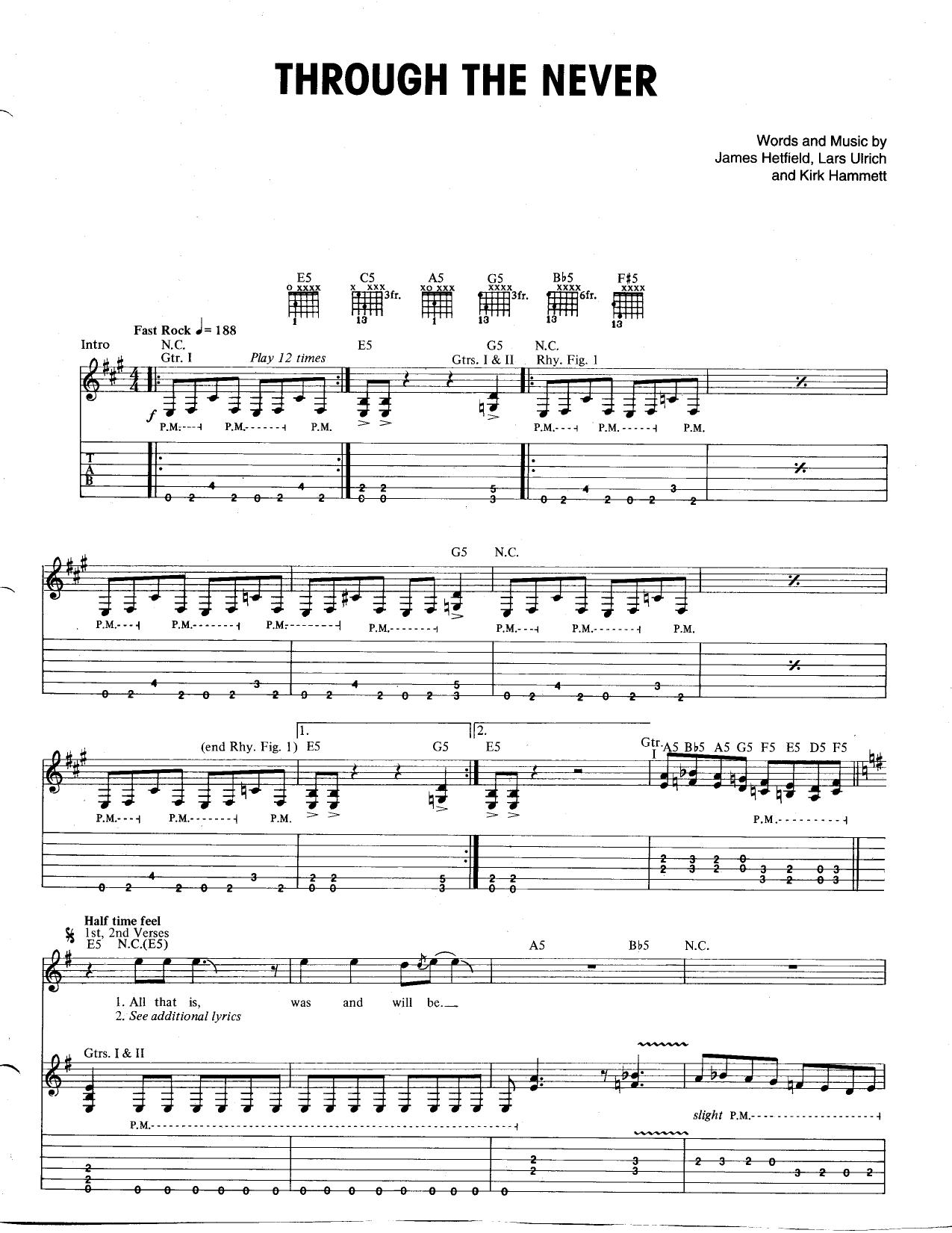 Metallica -07- Through the Never by Unknown