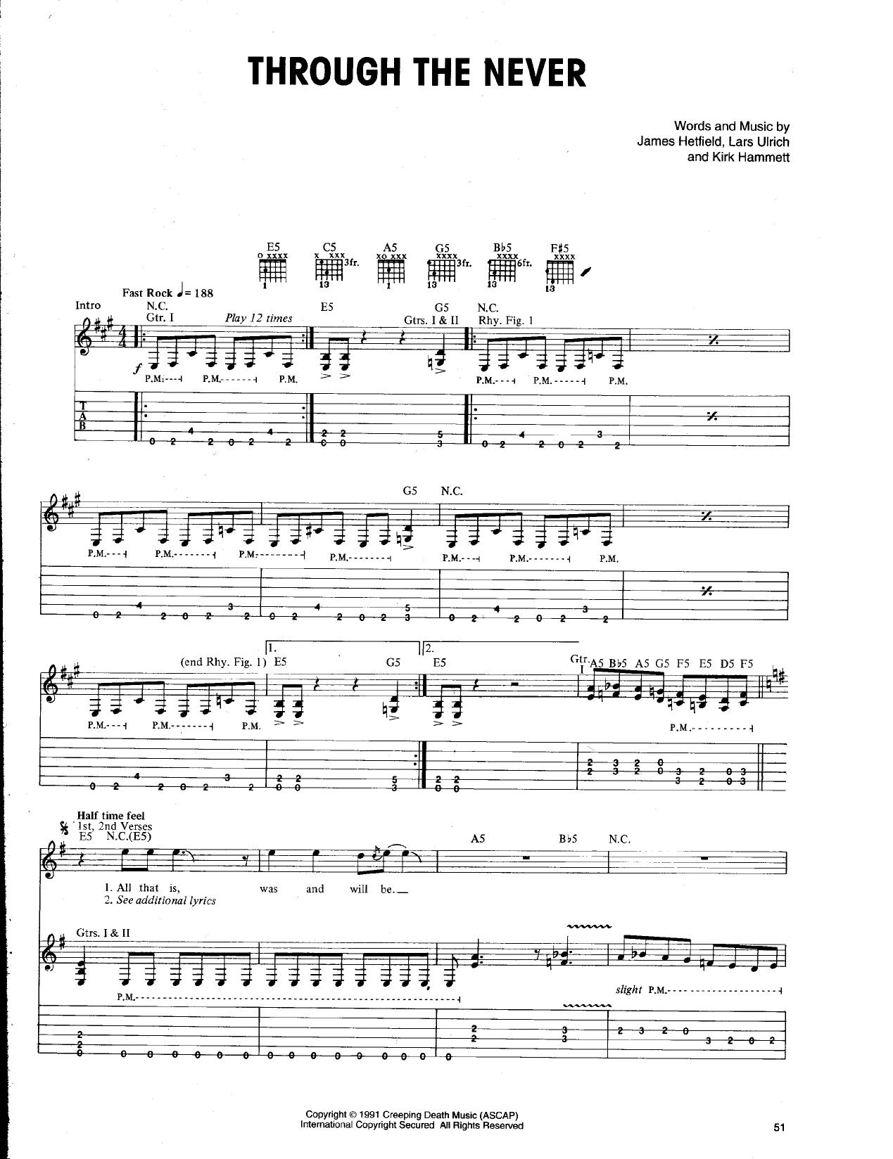 Metallica by Through the Never