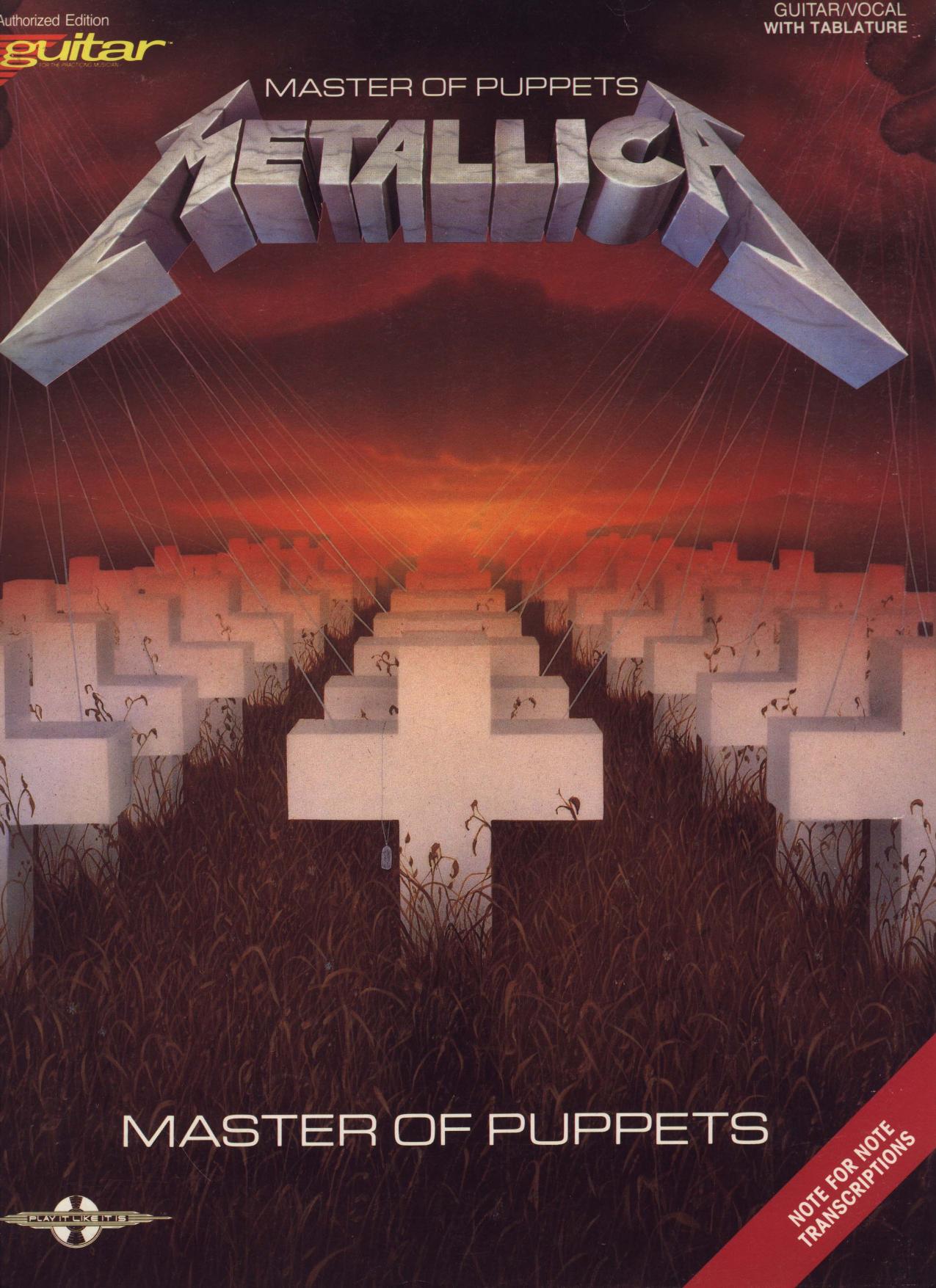 Metallica: Master of Puppets (Guitar Vocal with Tablature) by Metallica